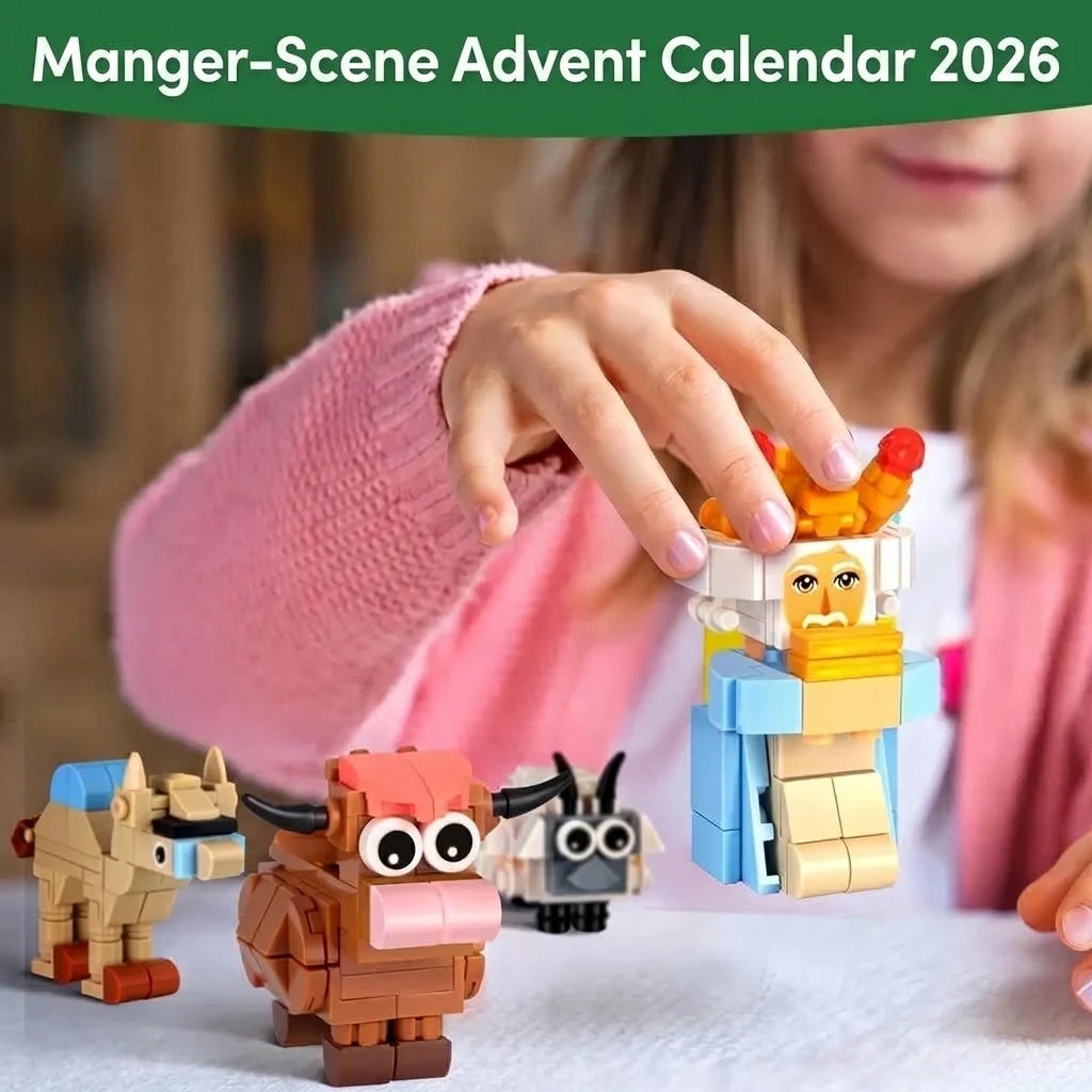 Advent Calendar Building Brick Nativity Scene 24 Sets