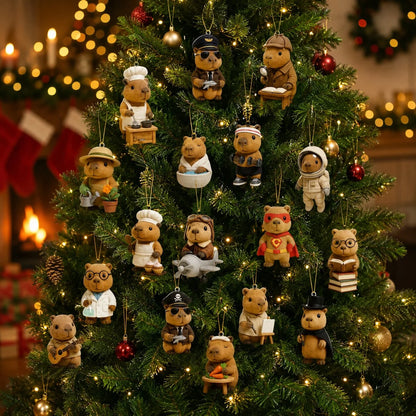 Advent Calendar Capybara Flat Ornaments 24-Day Countdown