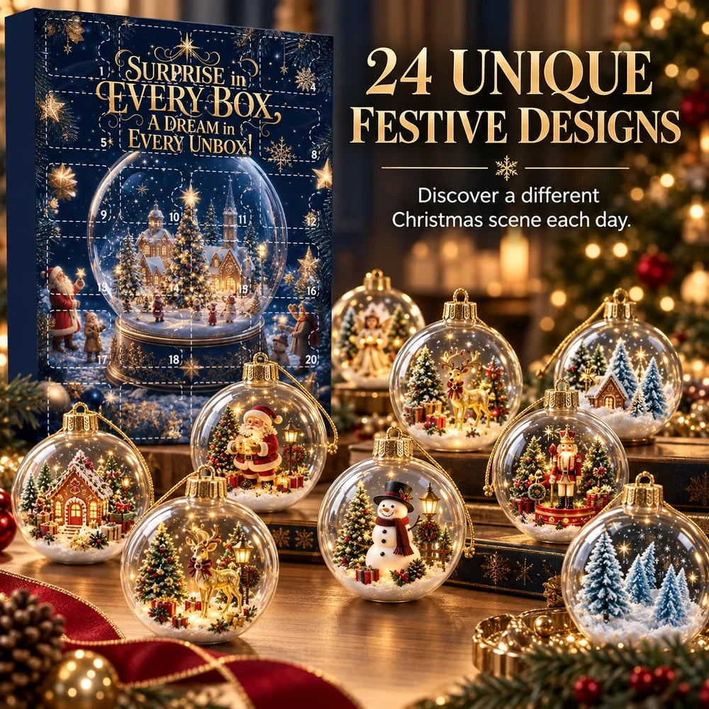 Advent Calendar Christmas Baubles 24-Day Countdown