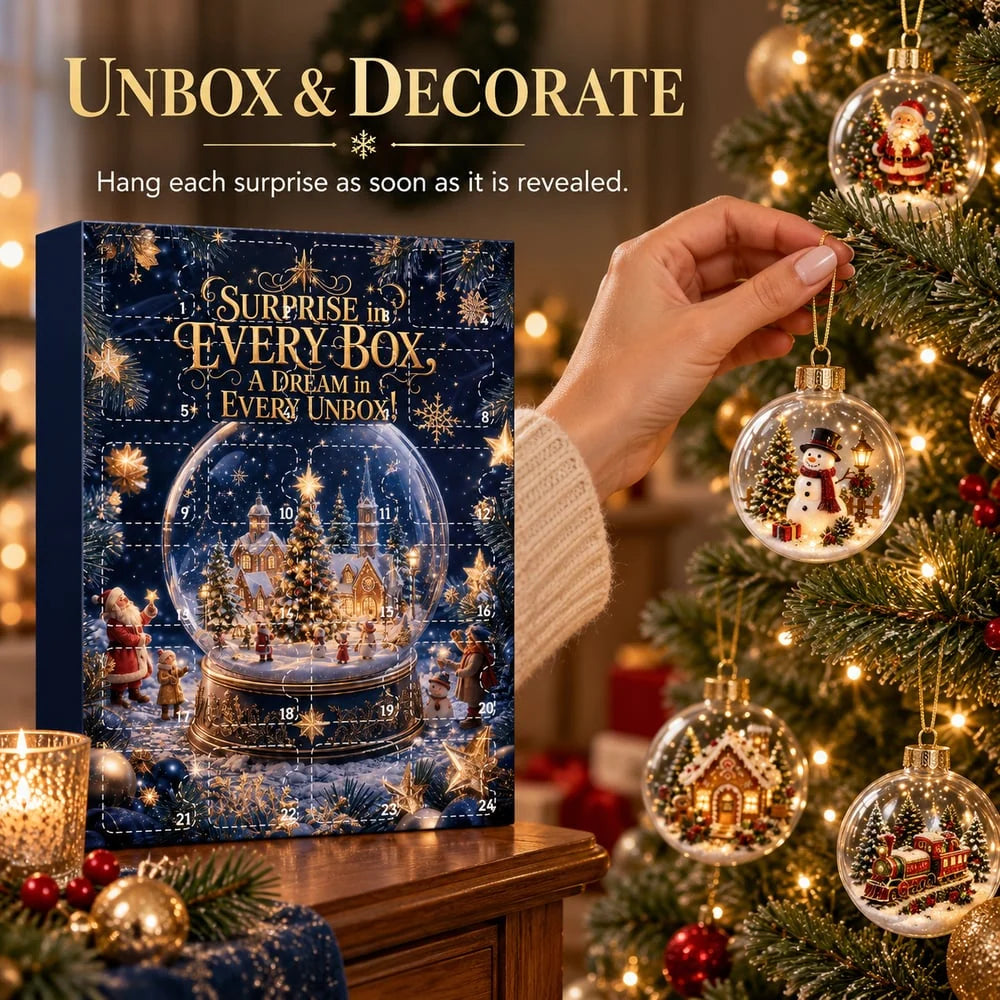 Advent Calendar Christmas Baubles 24-Day Countdown