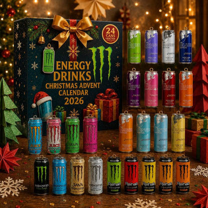 Advent Calendar Energy Drink-Inspired Designs 24-Day Countdown
