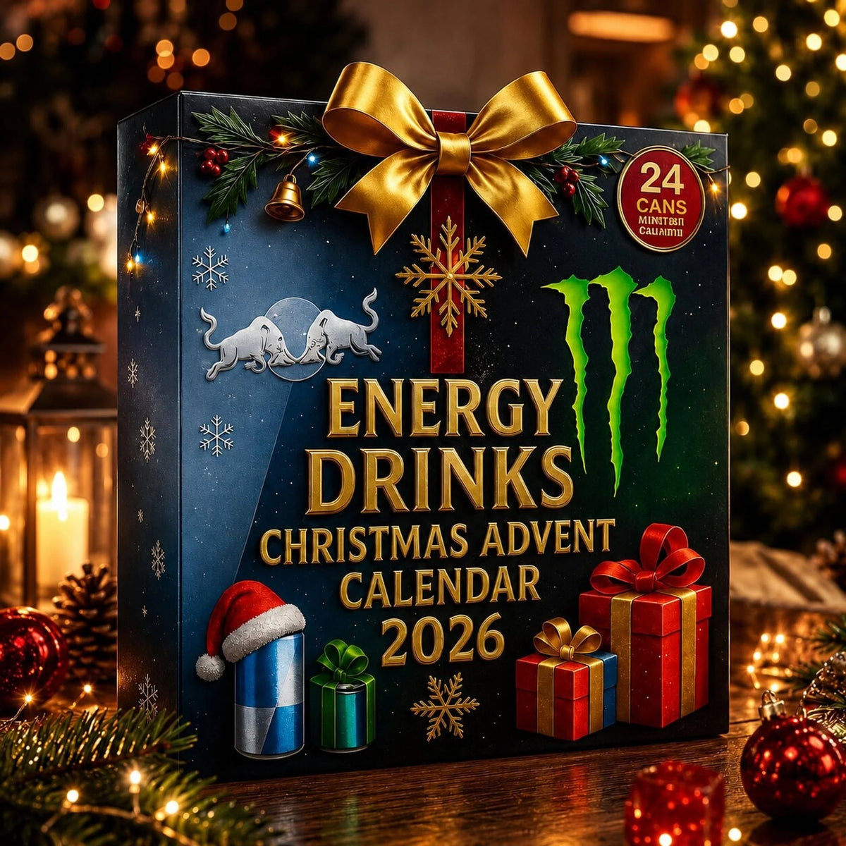 Advent Calendar Energy Drink-Inspired Designs 24-Day Countdown