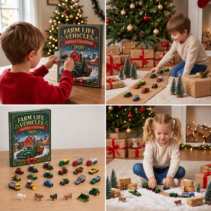 Advent Calendar Farm Vehicle Toys 24-Day Countdown