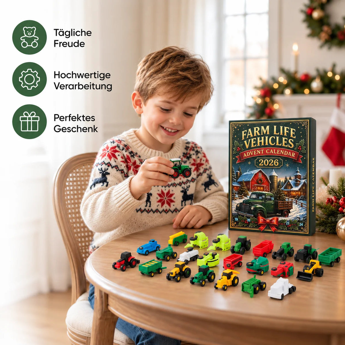 Advent Calendar Farm Vehicles 24-Day Surprise Set