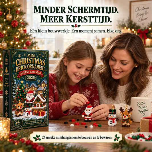 Advent Calendar Mini Brick Building Set 24 Hanging Decorations