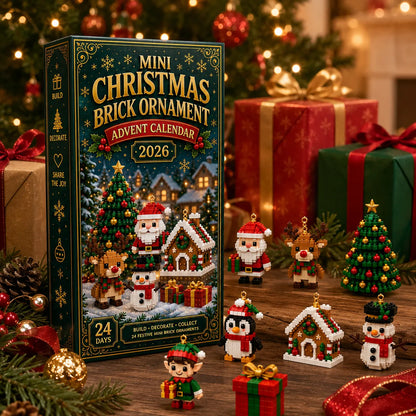 Advent Calendar Mini Brick Building Set 24 Hanging Decorations