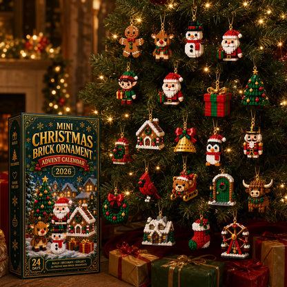 Advent Calendar Mini Brick Building Set 24 Hanging Decorations
