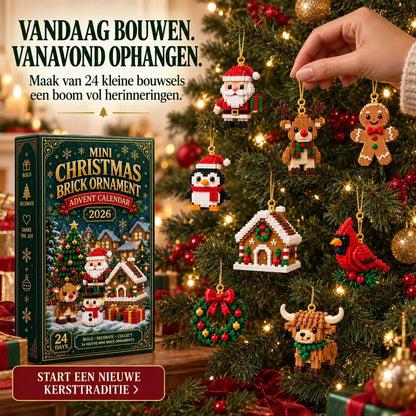Advent Calendar Mini Brick Building Set 24 Hanging Decorations