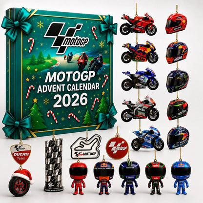 Advent Calendar Motorcycle Racing 24 Flat Plastic Pieces