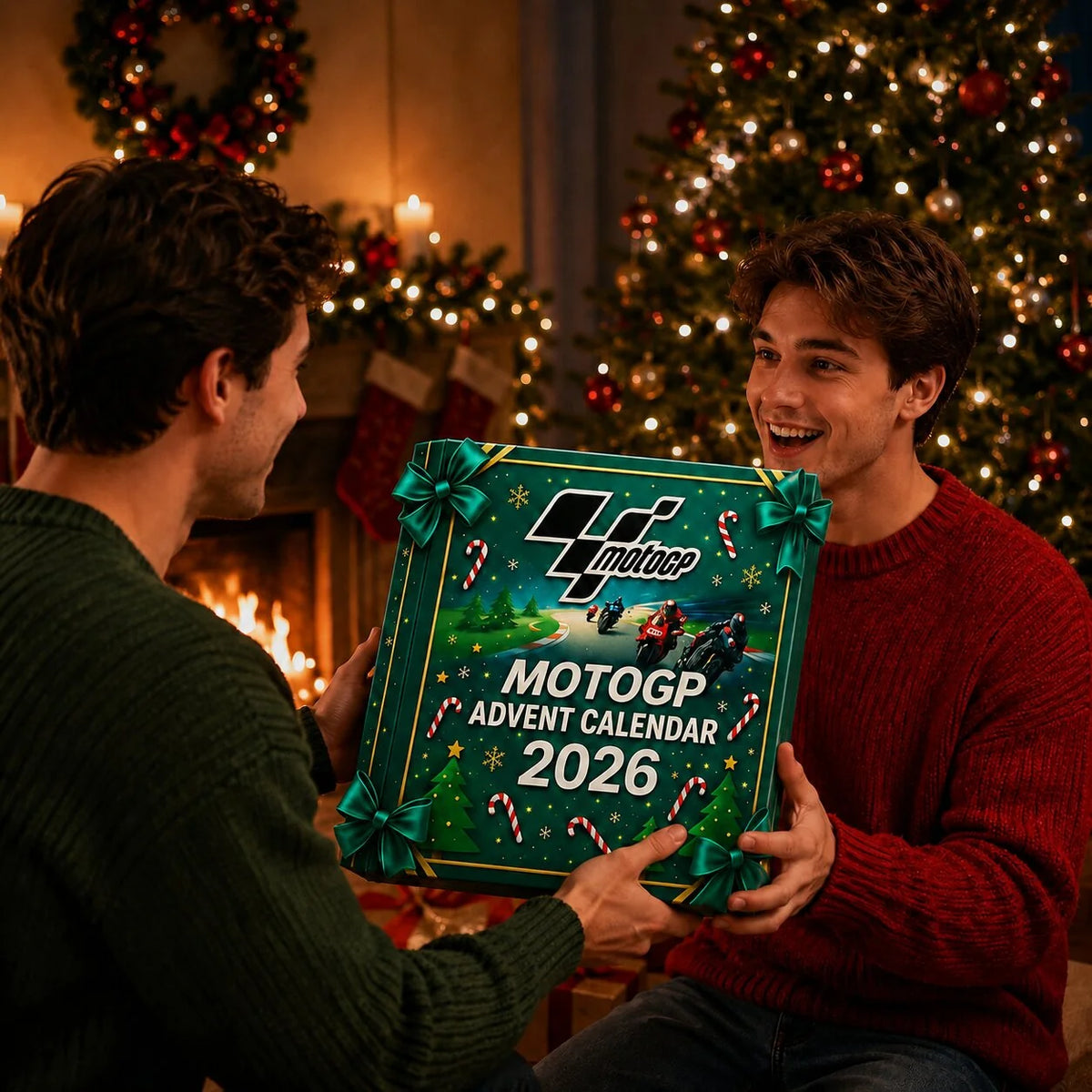 Advent Calendar Motorcycle Racing 24 Flat Plastic Pieces
