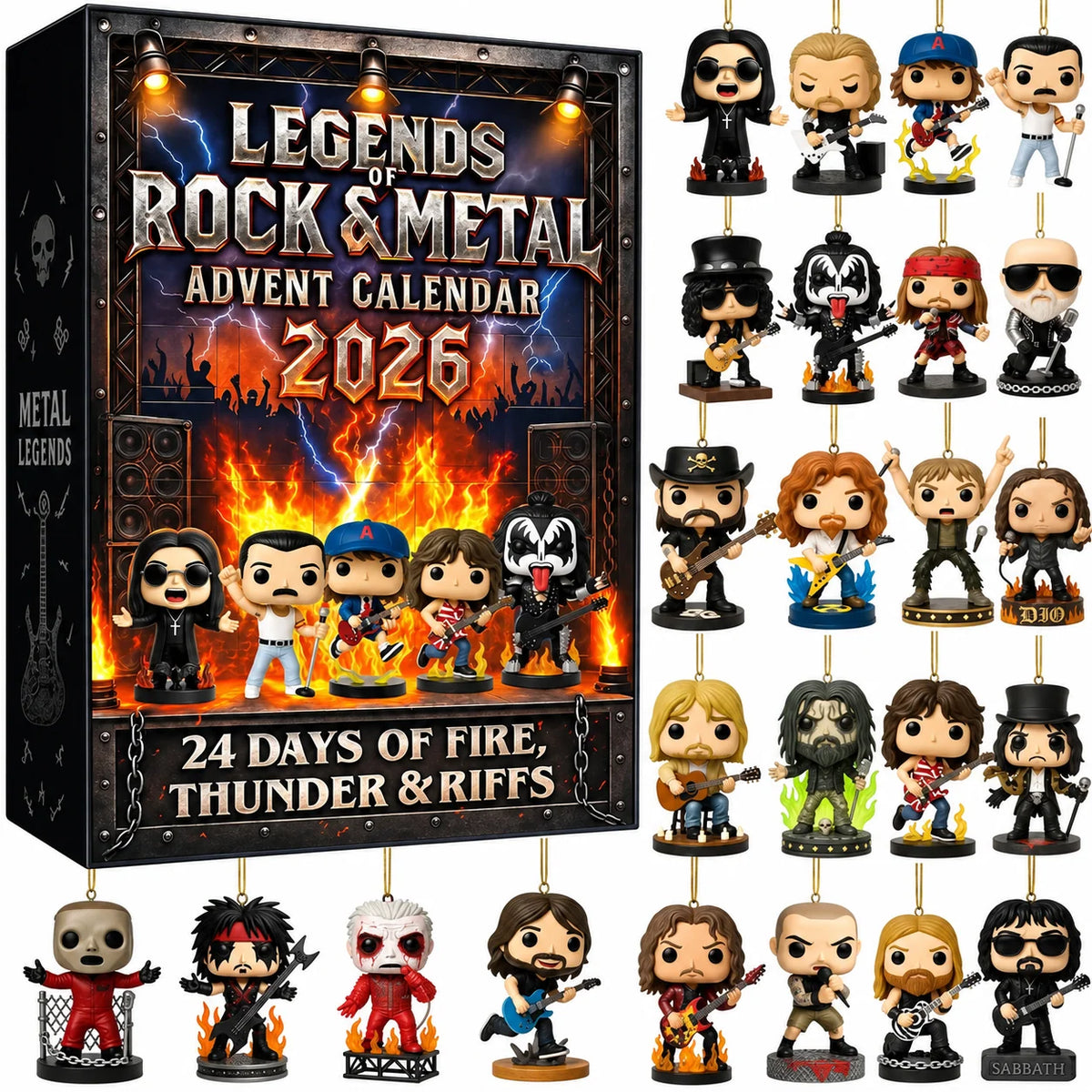 Advent Calendar Rock Music 24 Mini PVC Figures