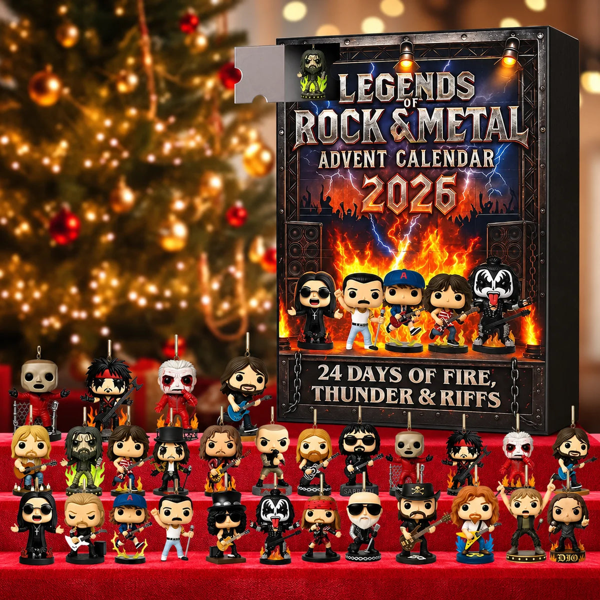 Advent Calendar Rock Music 24 Mini PVC Figures