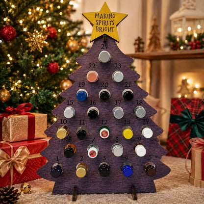 Advent Calendar Tree Wooden 24 Mini Bottles