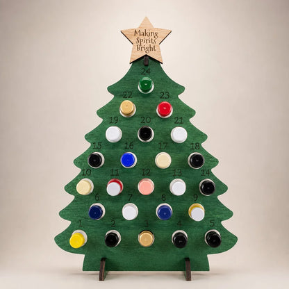Advent Calendar Tree Wooden 24 Mini Bottles