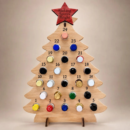 Advent Calendar Tree Wooden 24 Mini Bottles
