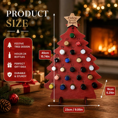 Advent Calendar Tree Wooden 24 Mini Bottles