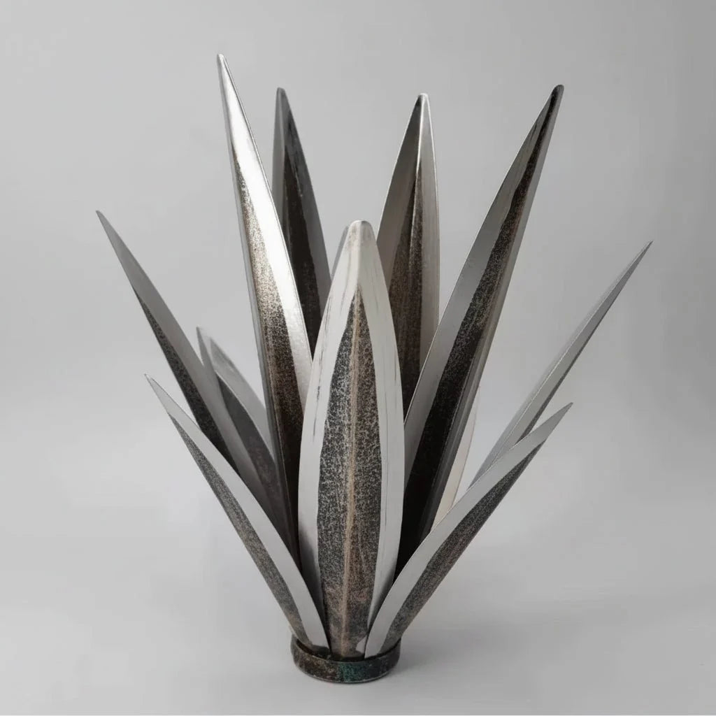 Agave Sculpture Powder-Coated Weather-Resistant Metal 3D Design