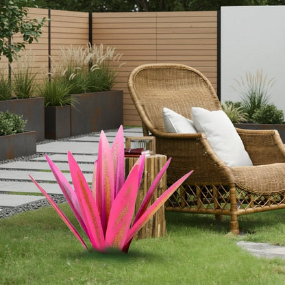 Agave Sculpture Powder-Coated Weather-Resistant Metal 3D Design