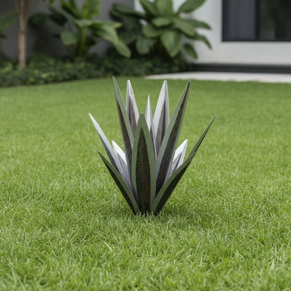 Agave Sculpture Powder-Coated Weather-Resistant Metal 3D Design