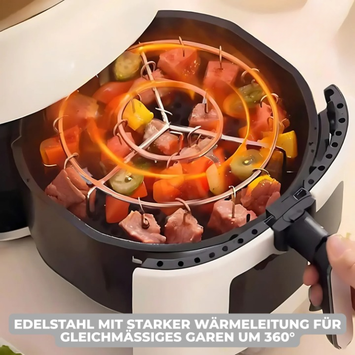 Air Fryer Grill Attachment Nonstick Stainless Steel Dishwasher Safe