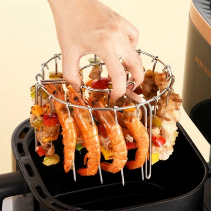 Air Fryer Grill Attachment Nonstick Stainless Steel Dishwasher Safe