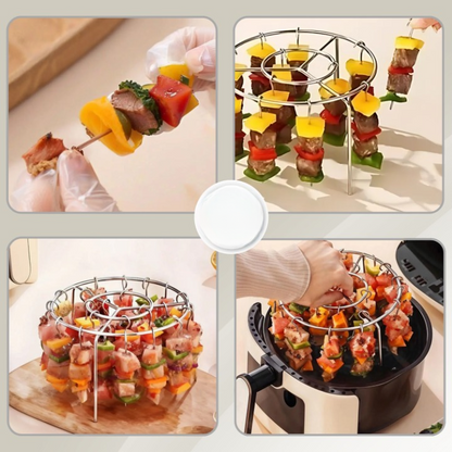 Air Fryer Grill Attachment Nonstick Stainless Steel Dishwasher Safe