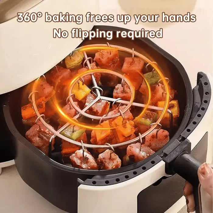 Air Fryer Grill Set Removable Non-Stick Stainless Steel