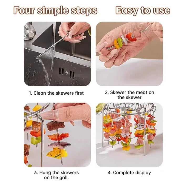 Air Fryer Grill Set Removable Non-Stick Stainless Steel