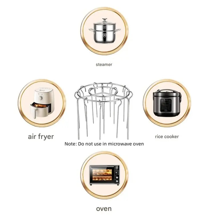 Air Fryer Grill Set Removable Non-Stick Stainless Steel