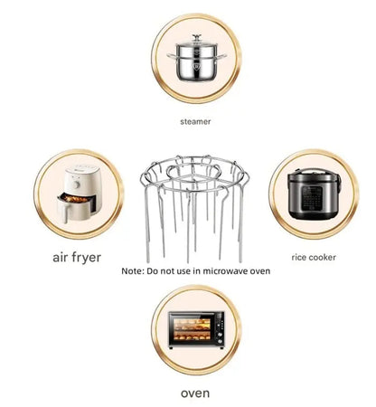 Air Fryer Grill Set Removable Non-Stick Stainless Steel