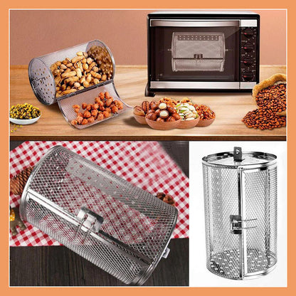 Air Fryer Rotisserie Basket 360° Rotating Food-Grade Stainless Steel
