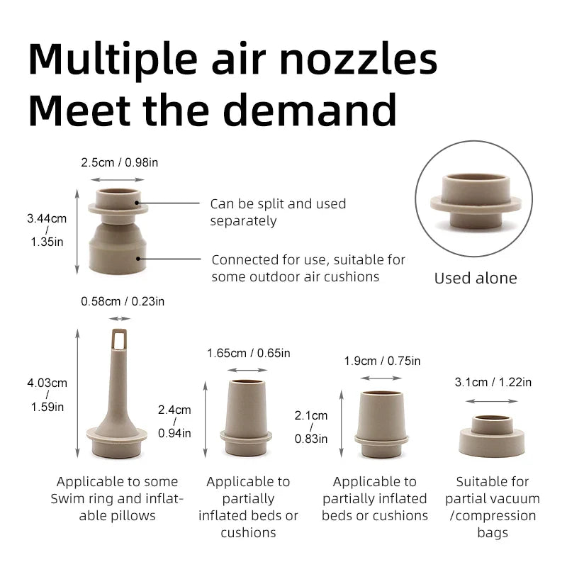 Air Pump USB Rechargeable 2-in-1 Inflate & Deflate