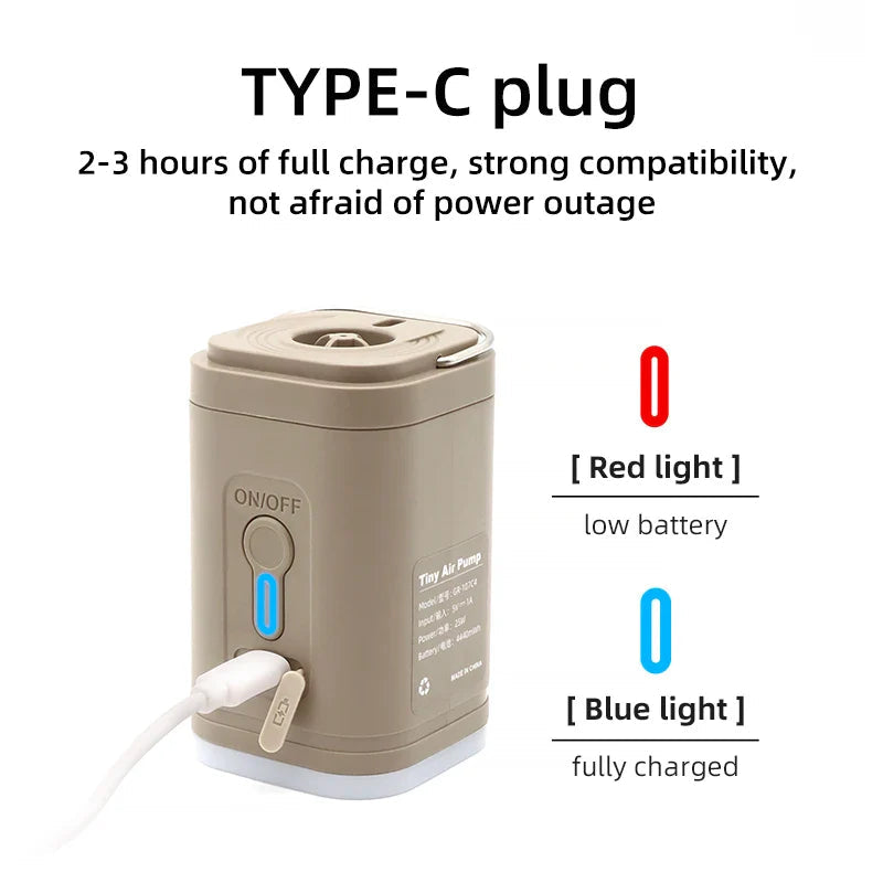 Air Pump USB Rechargeable 2-in-1 Inflate & Deflate