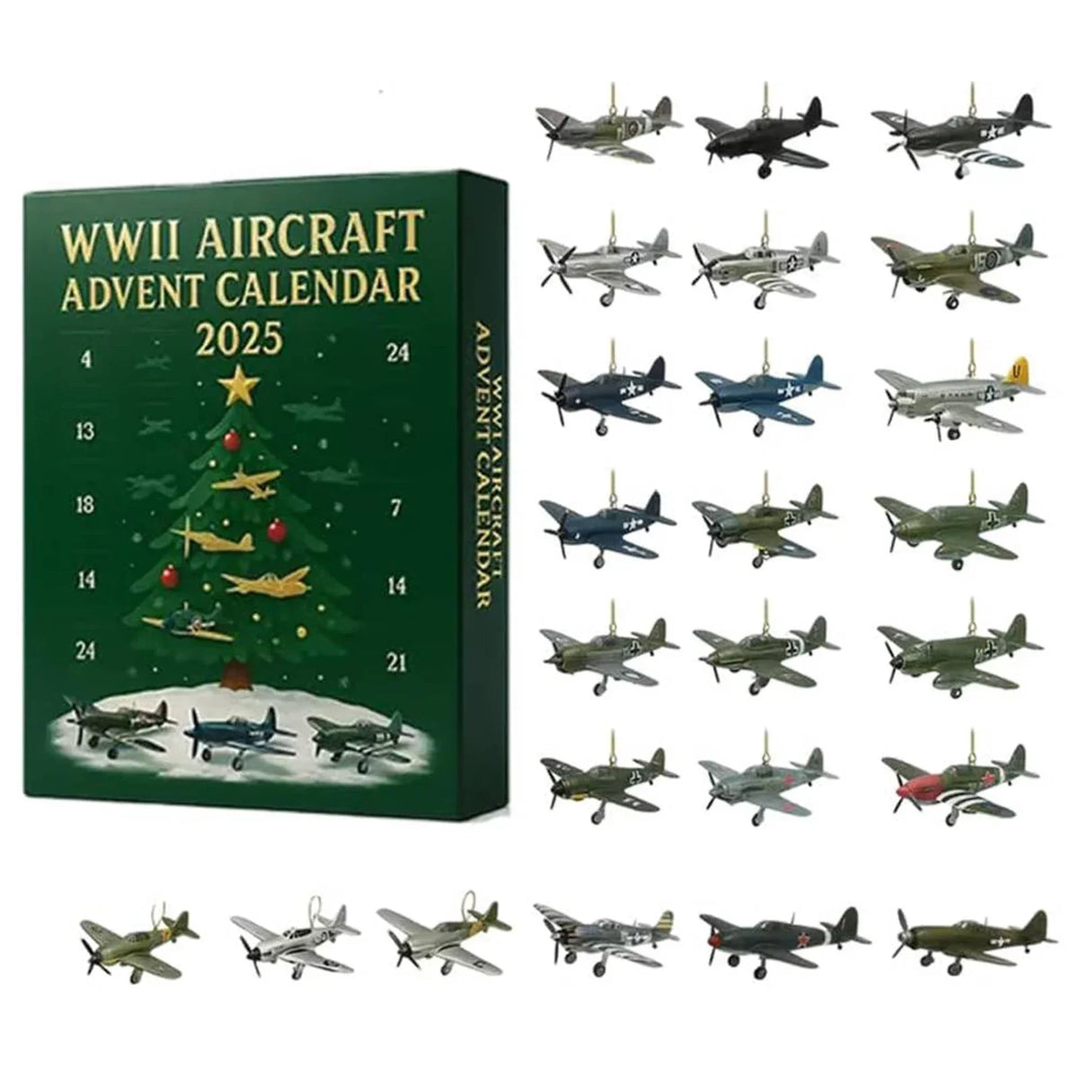 Aircraft Advent Calendar 24 WWII Miniatures Plastic & Metal Models
