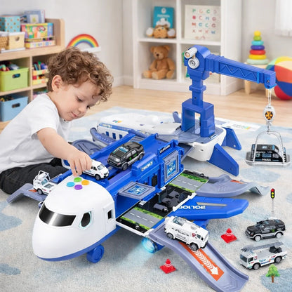 Airport Playset Airplane & Service Vehicles Durable Plastic 12.6 Inch