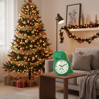 Alarm Clock Dinosaur Design Gentle Wake-Up Light Silent Operation