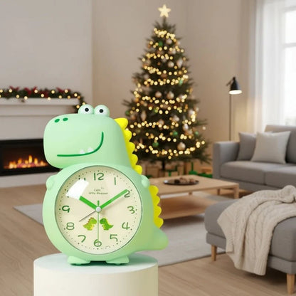 Alarm Clock Dinosaur Design Gentle Wake-Up Light Silent Operation