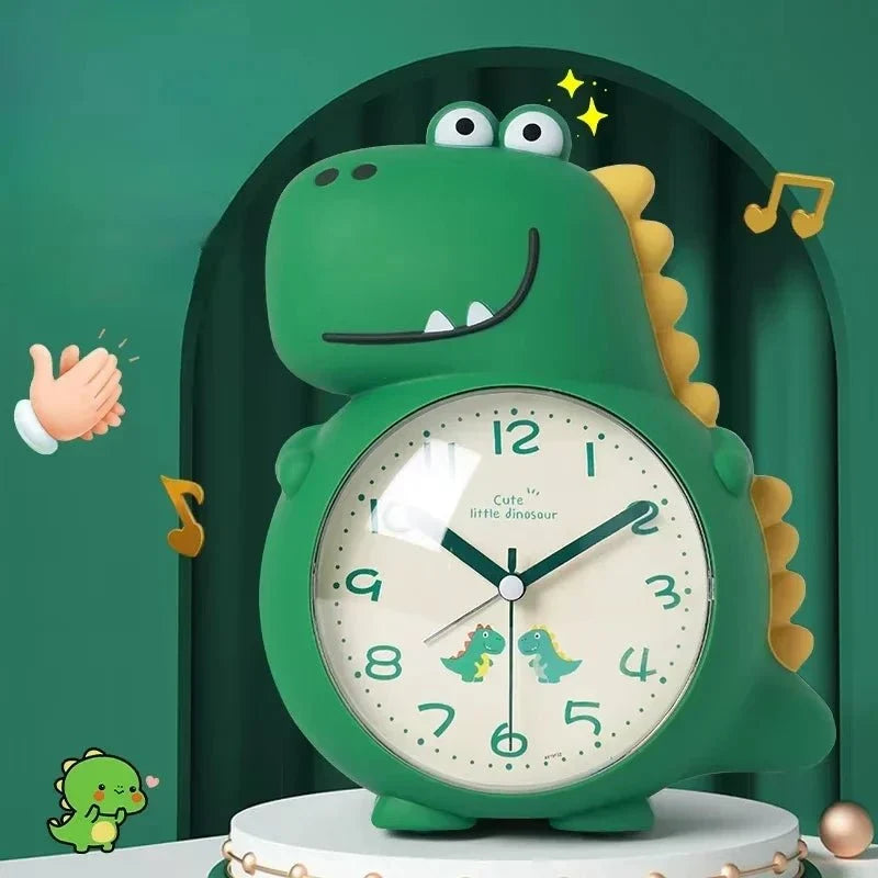 Alarm Clock Dinosaur Design Gentle Wake-Up Light Silent Operation