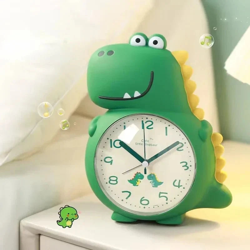 Alarm Clock Dinosaur Design Gentle Wake-Up Light Silent Operation