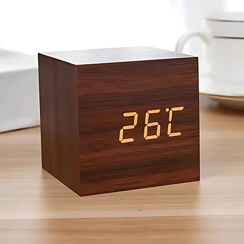 Alarm Clock LED Time & Temperature 3 Programmable Alarms