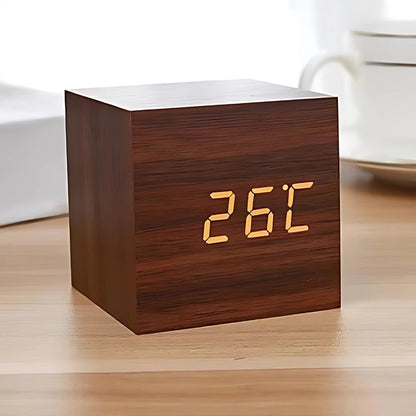 Alarm Clock LED Time & Temperature 3 Programmable Alarms