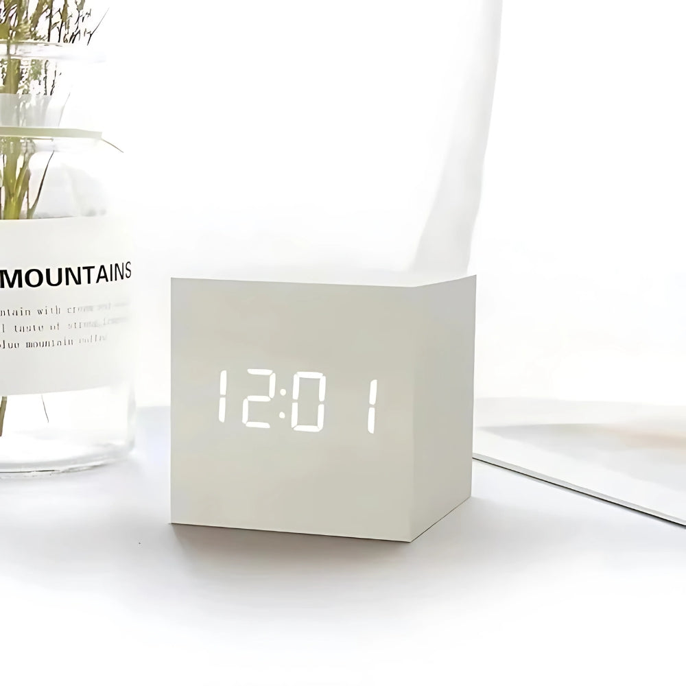 Alarm Clock LED Time & Temperature 3 Programmable Alarms
