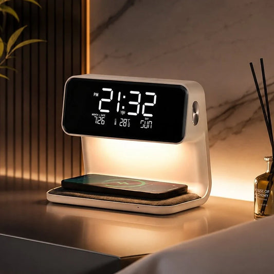 Alarm Clock Touch Dimmable LED & Wireless Charger