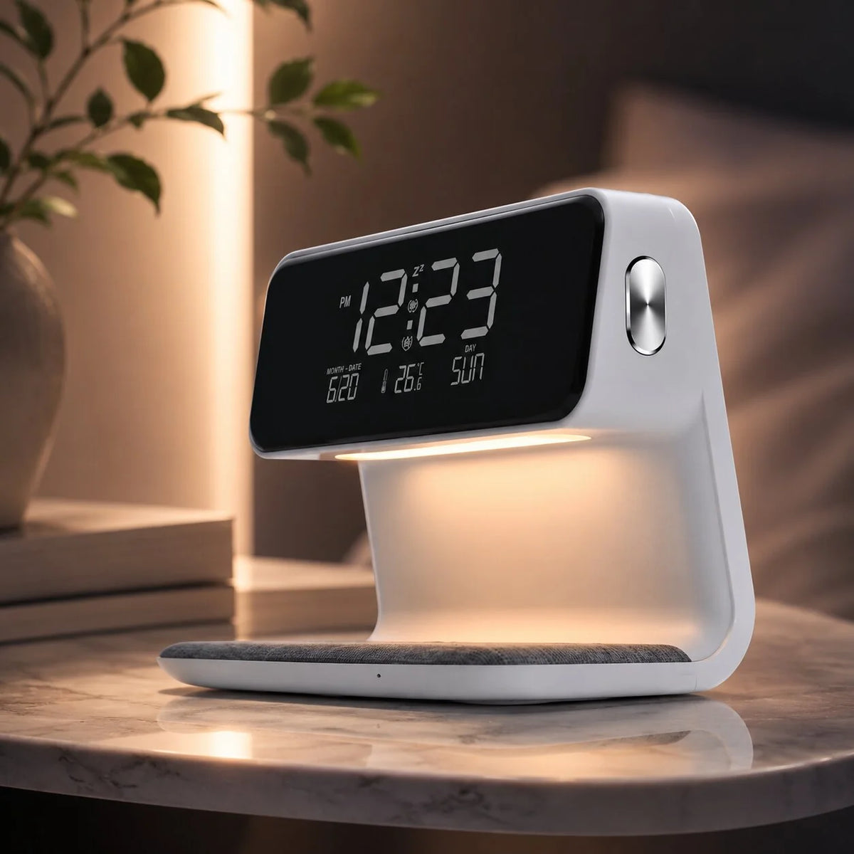 Alarm Clock Touch Dimmable LED & Wireless Charger