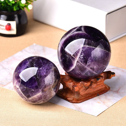 Amethyst Sphere Hand-Polished Stand Included