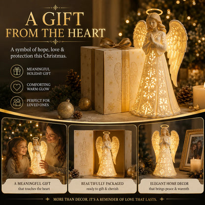 Angel Figurine Warm White LED Battery-Powered