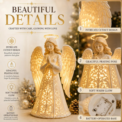Angel Figurine Warm White LED Battery-Powered