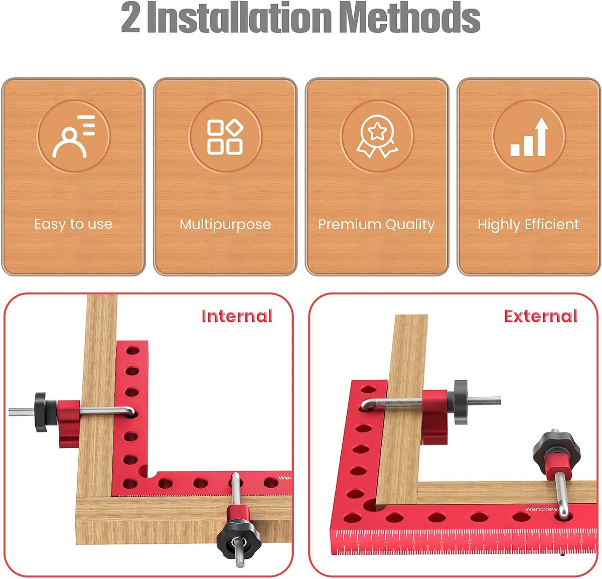 Angle Clamp Set 90° Alignment Aluminum Alloy Adjustable Screw
