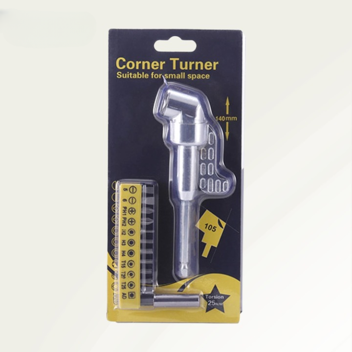 Angle Drill Attachment 105° Magnetic 1/4 Inch Hex