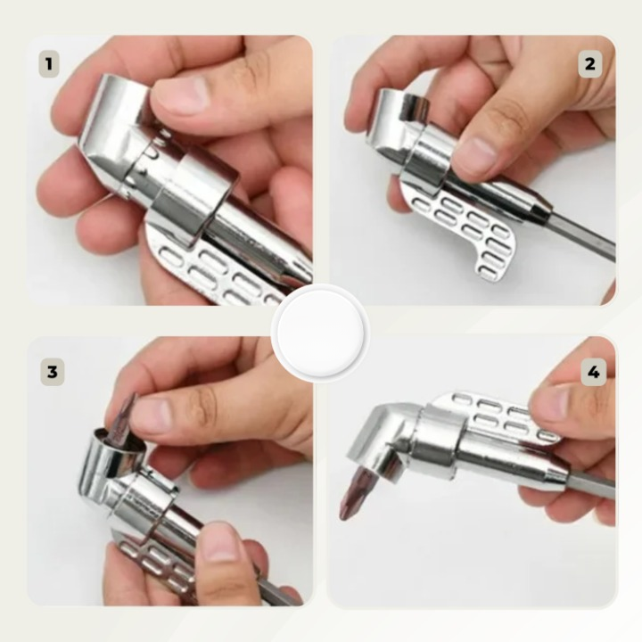 Angle Drill Attachment 105° Magnetic 1/4 Inch Hex